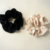 Fabric Handmade Velvet Hair Ring With Large Bowel Shape And Solid Color High Elasticity And Elegant Style
