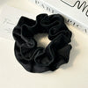 Fabric Handmade Velvet Hair Ring With Large Bowel Shape And Solid Color High Elasticity And Elegant Style