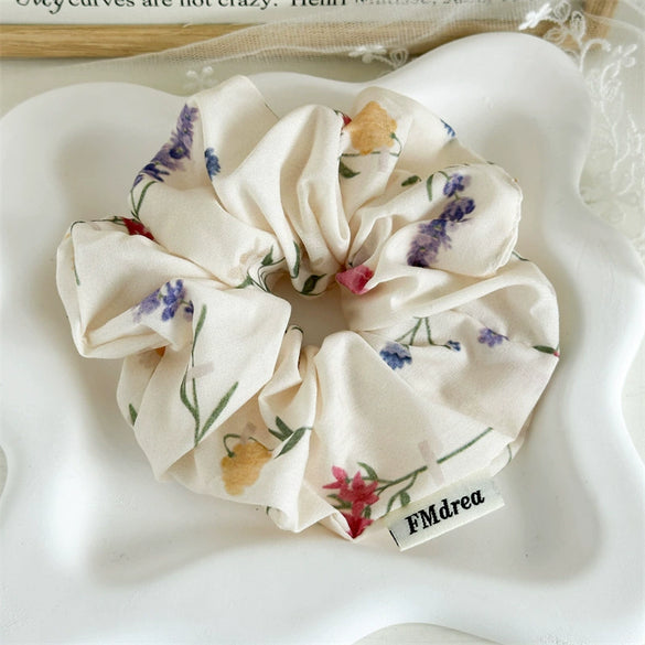 Fabric Handmade Vintage Printed Intestineshaped Women's Hair Ring