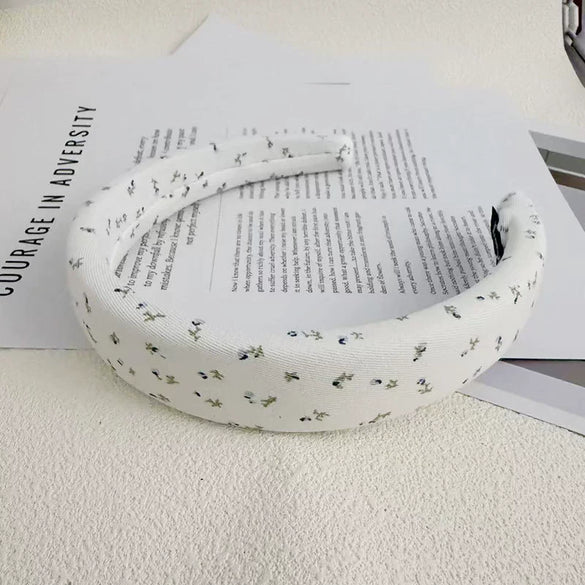 Fabric Handmade Women's Blue Bow Headband