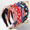 Fabric Headband With Diamond Fivepointed Star And Striped Pattern Women's Hair Accessories