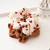Fabric Heart Threecolor Handmade Scrunchie For Women Hair Accessory