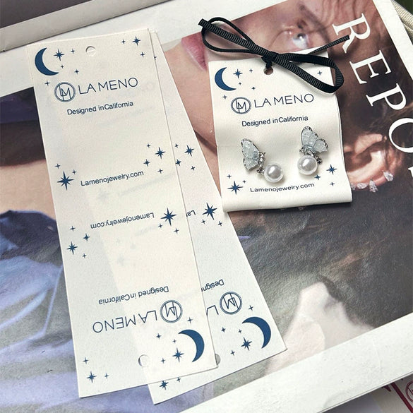 Fabric Jewelry Card Made Of Soft Cotton Cloth For Earrings Necklace Hair Ring Packaging With Label