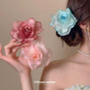 Fabric Mesh Flower Side Duckbill Clip Women's Hair Accessories With Manual Processing For Casual Holiday Style Headwear