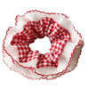 Fabric Red Plaid Intestine Hair Band For Women High Elasticity Seiko Design
