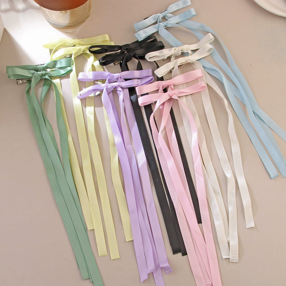 Fabric Ribbon Bow Hairpin Ballet Style Manual Processing Women's Headwear
