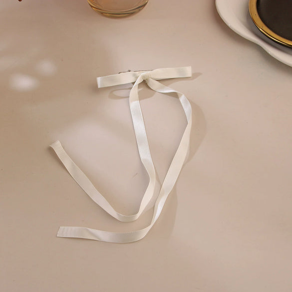 Fabric Ribbon Bow Hairpin Ballet Style Manual Processing Women's Headwear