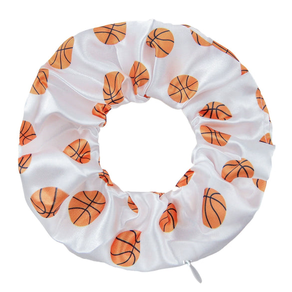 Fabric Sports Series Geometric Patterns Knitting Invisible Zipper Hair Tie