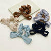 Fabric Twisted Knot Bow Simple Handmade Women's Hair Ring Headwear