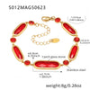Faceted Czech Glass Anklet Stainless Steel 18K Gold Plated Geometric Women's Foot Jewelry