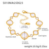 Faceted Czech Glass Anklet Stainless Steel 18K Gold Plated Geometric Women's Foot Jewelry