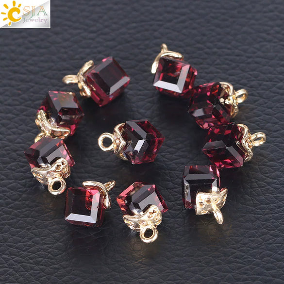 Faceted Glass And Crystal Beads For Jewelry Making Handmade Diy Jewelry Accessories With Large Hole Design