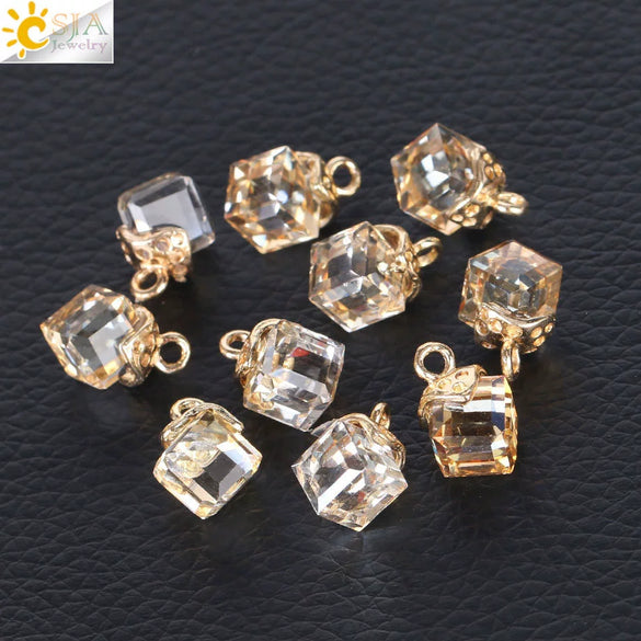 Faceted Glass And Crystal Beads For Jewelry Making Handmade Diy Jewelry Accessories With Large Hole Design