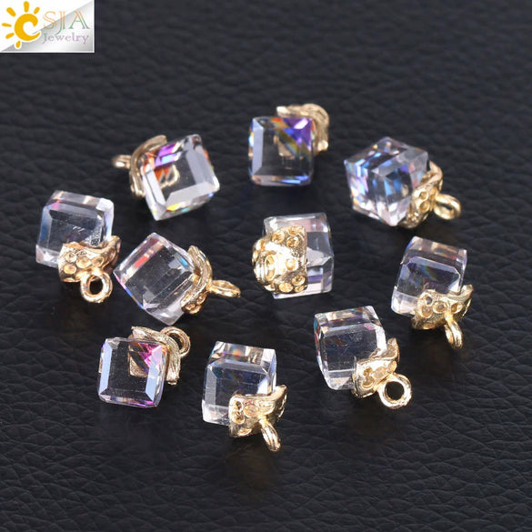 Faceted Glass And Crystal Beads For Jewelry Making Handmade Diy Jewelry Accessories With Large Hole Design