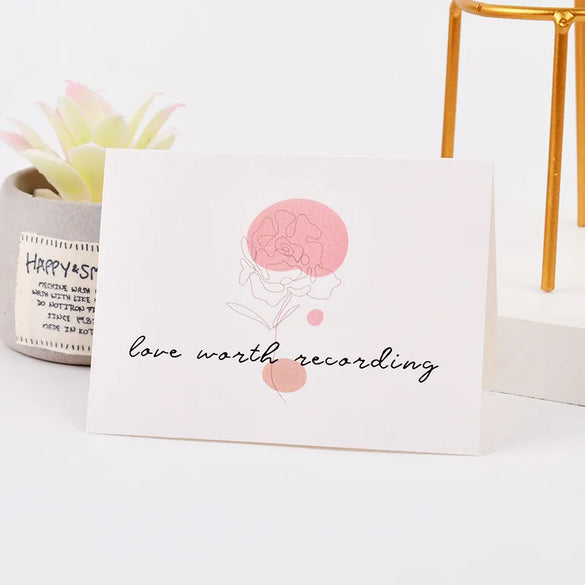 Factory Provided Simple Greeting Cards With Envelope Bakery-Style Birthday Cards And Thank-You Cards