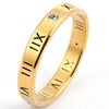 Factory Roman Numeral Titanium Steel Ring Niche High Sense Trend Diamond Ring Lovers Stainless Steel Jewelry Wholesale
