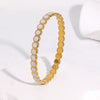 Fade Resistant Gold Electroplated Stainless Steel Geometric Bracelet With Retro Temperament Style