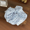 Fairy Lace Pearl Scrunchie For Women Floral Geometric Cloth Hair Tie Inlaid With Pearls