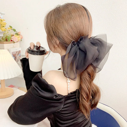 Fairy Style Bow Knot Alloy Organza Hair Clip