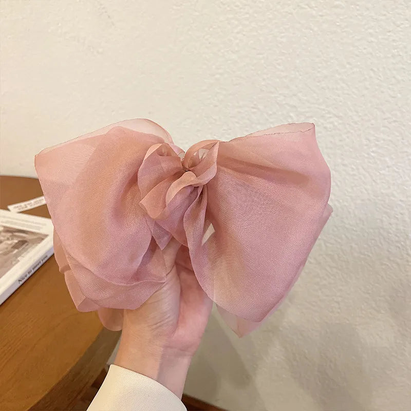 Fairy Style Bow Knot Alloy Organza Hair Clip