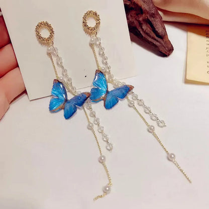 Fairy Style Butterfly Alloy Women'S Drop Earrings