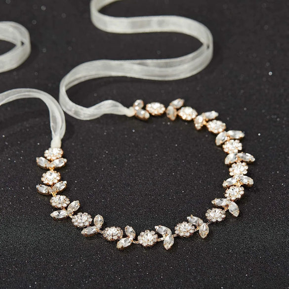 Fairy Style Classic Style Leaf Artificial Crystal Hair Band