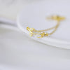 Fairy Style Flower Copper Plating Inlay Opal 18k Gold Plated Bracelets