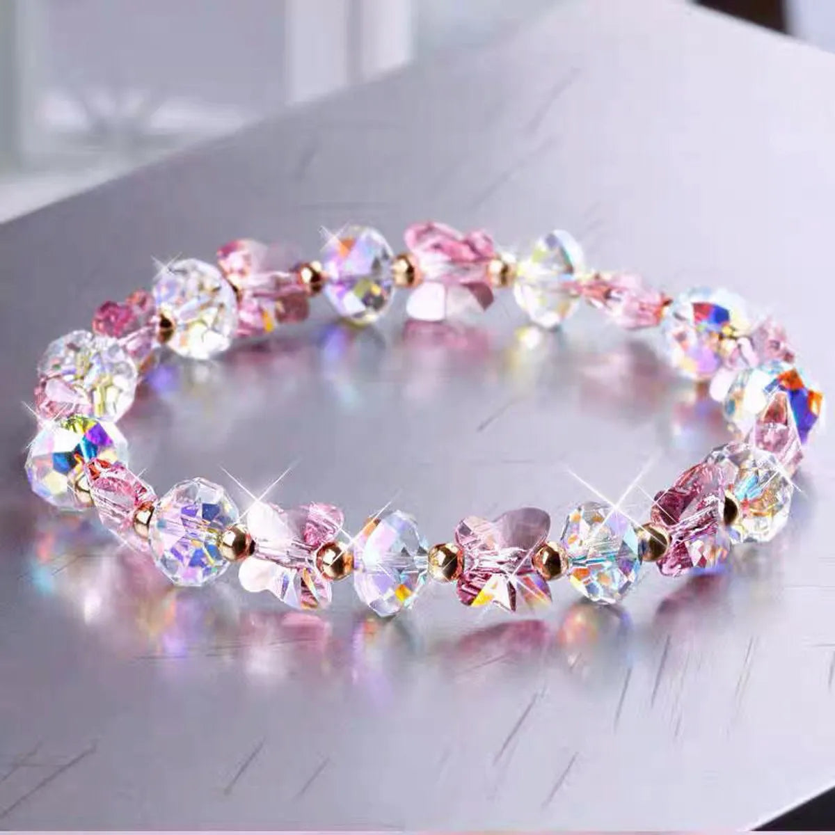 Fairy Style IG Style Butterfly Artificial Crystal Wholesale Bracelets