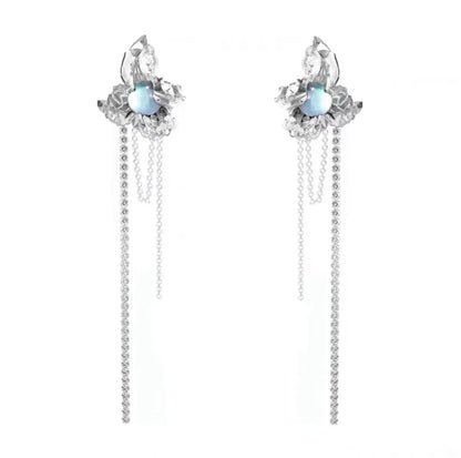 Fairy Style Simple Style Irregular Star Alloy Plating Inlay Moonstone Women'S Drop Earrings