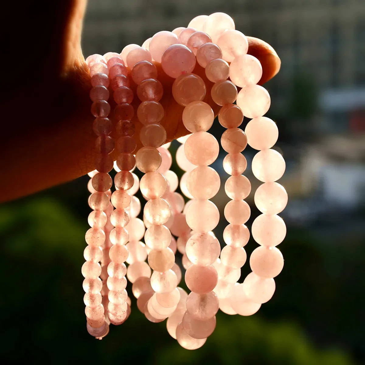 Fairy Style Simple Style Round Natural Stone Bracelets In Bulk