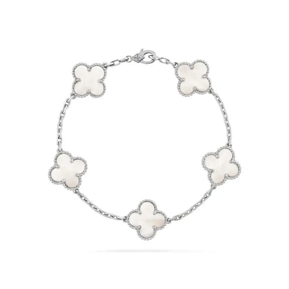 Fanjia High Version Clover Bracelet Female Titanium Steel Light Luxury 18K Niche Design Sense Internet Celebrity Non-Fading One Generation