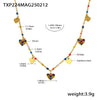 Fantasy Color Zircon 316L Stainless Steel Necklace Electroplating Women's Jewelry