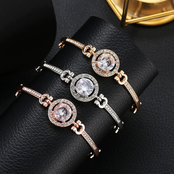 Fashion  Bracelet Women's Allmatch Bracelet Simple Temperament Noble Flash Diamond Bracelet Bracelet Bracelet Women