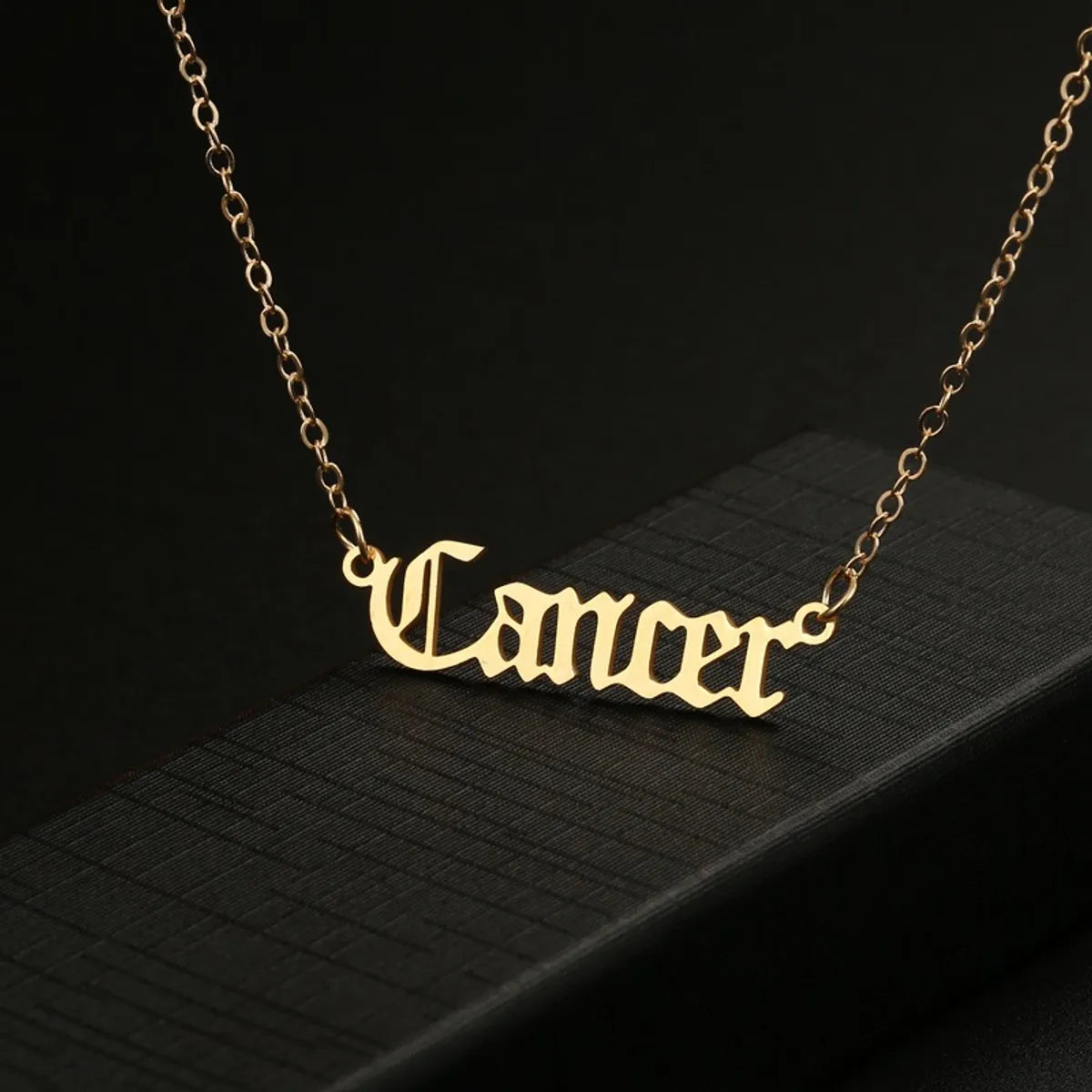 Fairy Style Elegant Princess Letter Constellation Stainless Steel Polishing Plating Titanium Steel Gold Plated Necklace