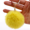 Fashion 7cm Imitation Rex Rabbit Fur Small Ball Keychain Wholesale