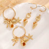 Fashion Accessories Ocean Series Pearl Conch Shell Starfish Earrings For Women Alloy Electroplated