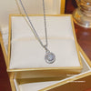 Fashion Accessories Titanium Steel Women's Light Luxury Cross Chain Necklace Set With Pearls Geometric Design