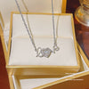 Fashion Accessories Titanium Steel Women's Light Luxury Cross Chain Necklace Set With Pearls Geometric Design