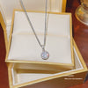 Fashion Accessories Titanium Steel Women's Light Luxury Cross Chain Necklace Set With Pearls Geometric Design