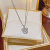 Fashion Accessories Titanium Steel Women's Light Luxury Cross Chain Necklace Set With Pearls Geometric Design