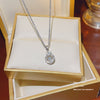 Fashion Accessories Titanium Steel Women's Light Luxury Cross Chain Necklace Set With Pearls Geometric Design