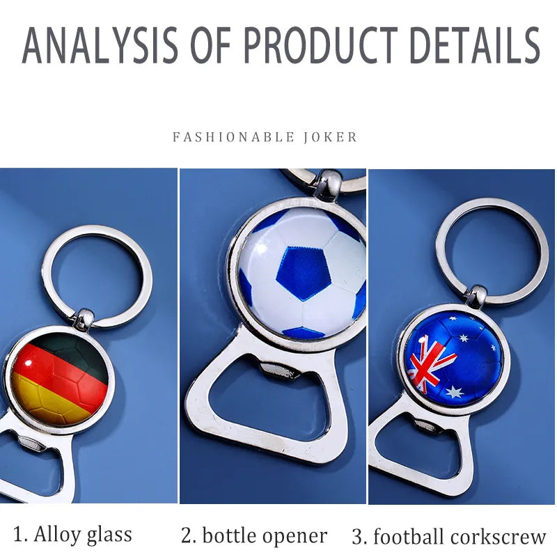 Fashion Accessories World Cup Soccerball Bottle Opener Keychain