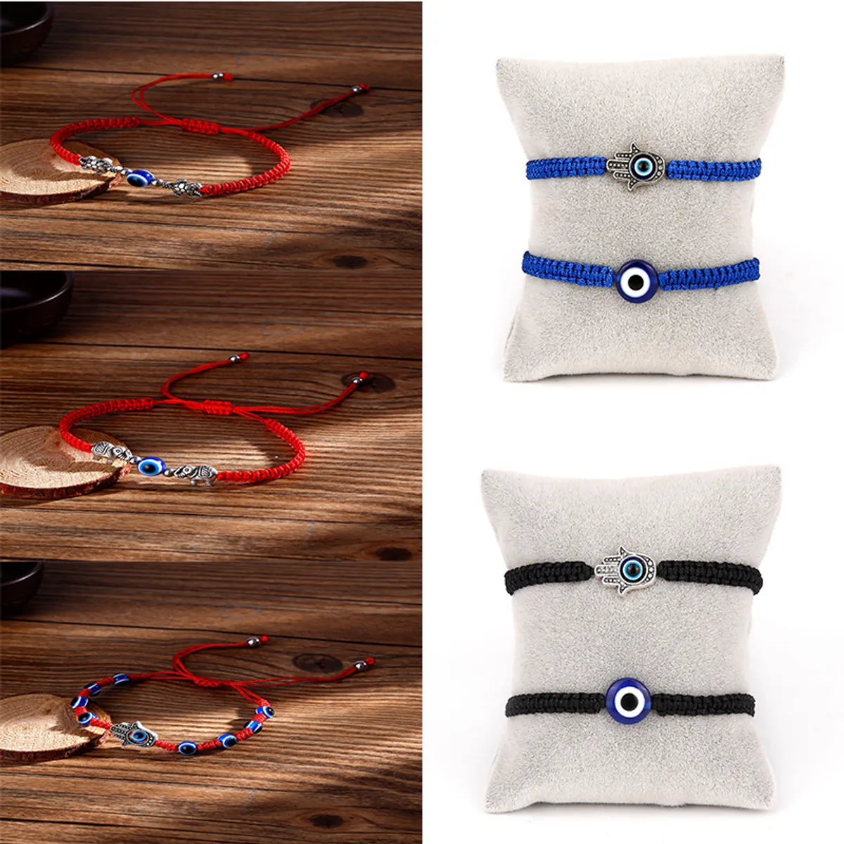 Fashion Adjustable Bracelet Creative New Blue Eye Bracelet Evil Eye Red Rope Braided Bracelet