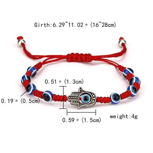 Fashion Adjustable Handmade Evil Eyes Blue Eyes Rope Woven Bracelet For Unisex And Women Wholesale
