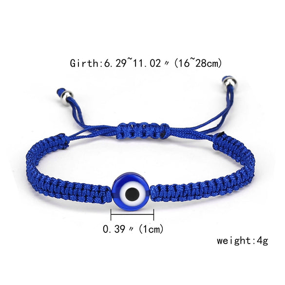Fashion Adjustable Handmade Evil Eyes Blue Eyes Rope Woven Bracelet For Unisex And Women Wholesale