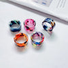 Fashion Adjustable Open Acrylic Acetate Marble Pattern Pair Ring