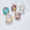 Fashion Adjustable Open Acrylic Acetate Marble Pattern Pair Ring