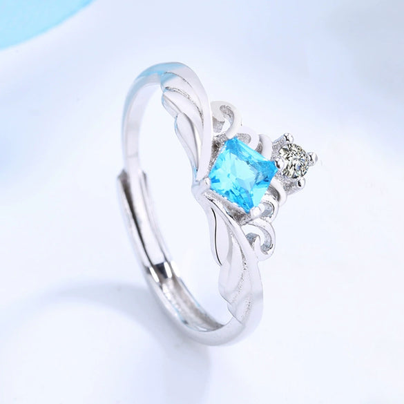 Fashion Adjustable Open Couple Ring For Men And Women S925 Silver Electroplated Band
