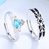 Fashion Adjustable Open Couple Ring For Men And Women S925 Silver Electroplated Band