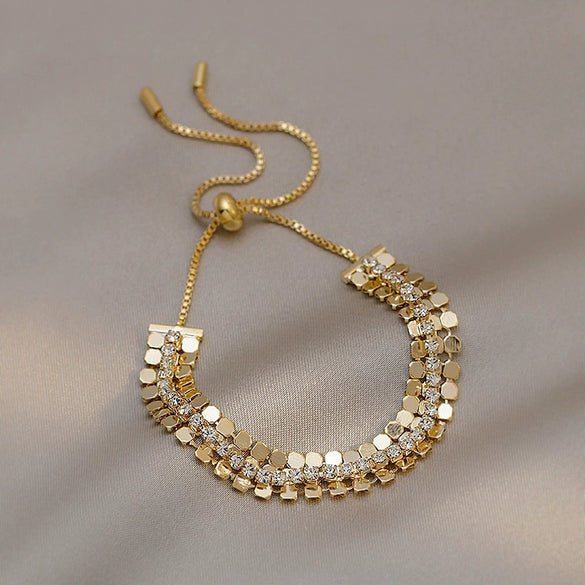 Fashion Adjustable Sequins Bracelet In Alloy With Geometric Design For Women